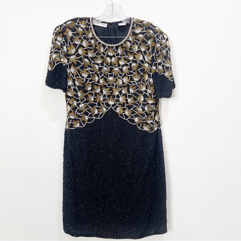 Night Vogue Vintage Beaded Sequin Dress Size M